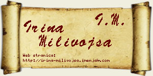 Irina Milivojša vizit kartica